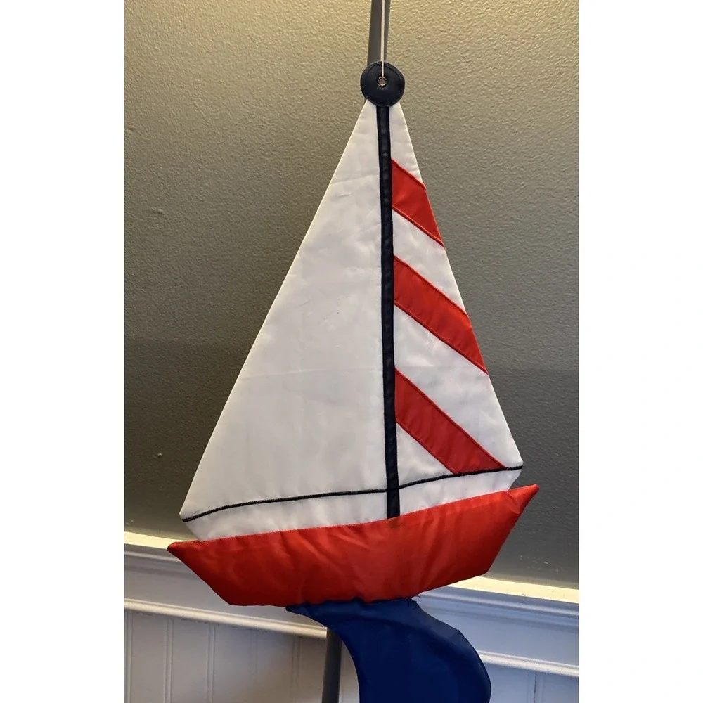 Sailboat Twist Nautical Wind Spinner‎ Windsock Lg